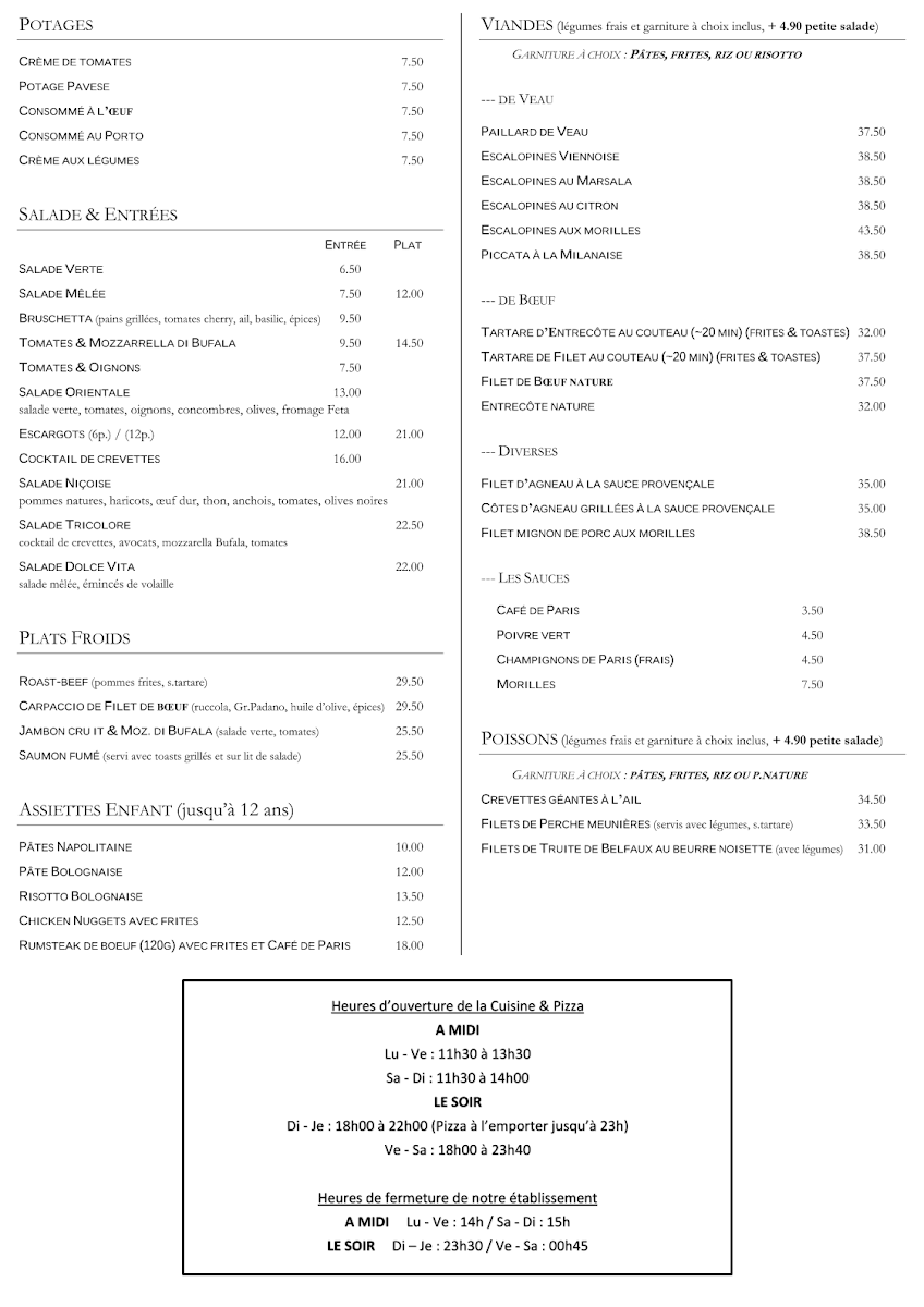 Menu Restaurant Pizzeria De L'escale-2
